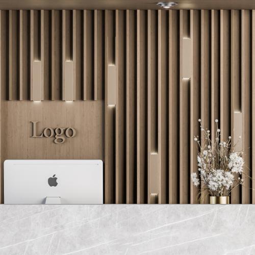 Reception Desk and Wall Decoration - Set 10