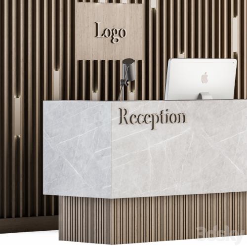 Reception Desk and Wall Decoration - Set 10