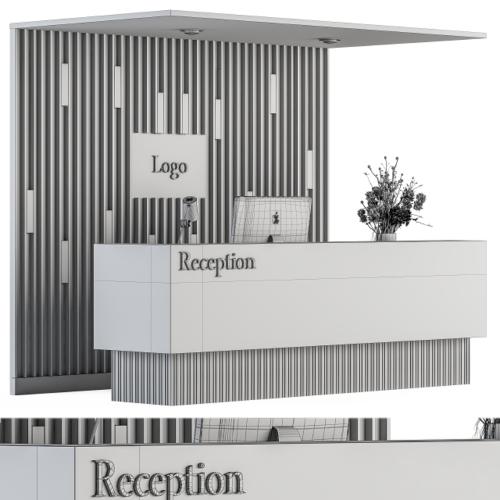 Reception Desk and Wall Decoration - Set 10