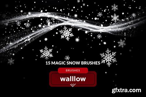 Magic snow light photoshop digital brushes WBEKPX3