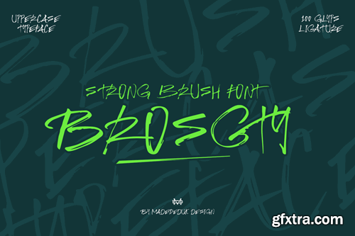 Brosgty Brush Font 6E28DLR