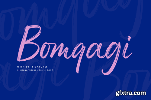 Bomqagi Brush - Script Logo Font WK973WA