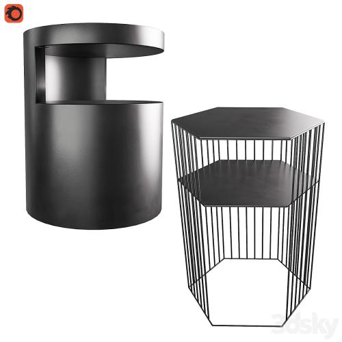 Curbstone metal Topim, bedside table Newark La Redoute