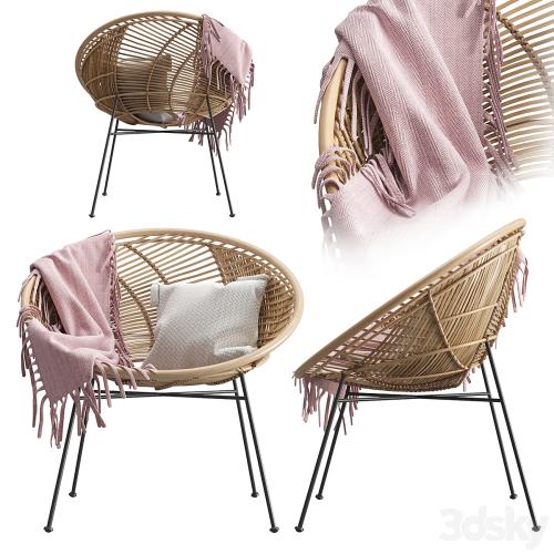 Rattan Lounge Chair HK-Living