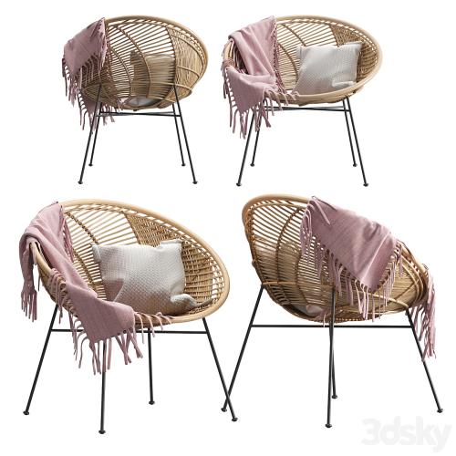 Rattan Lounge Chair HK-Living