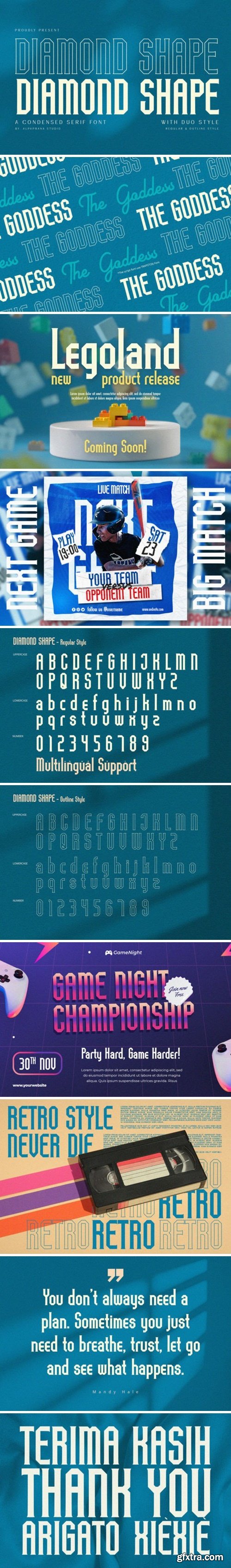 Diamond Shape Font