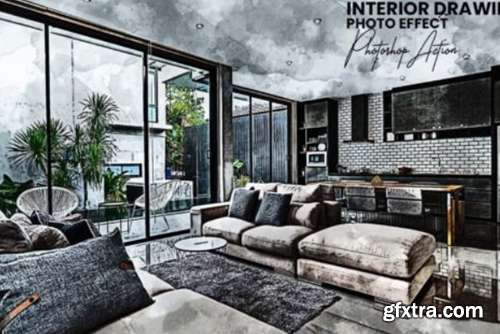 Interior Drawing Photoshop Action