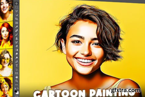 Cartoon Painting Photoshop Actin