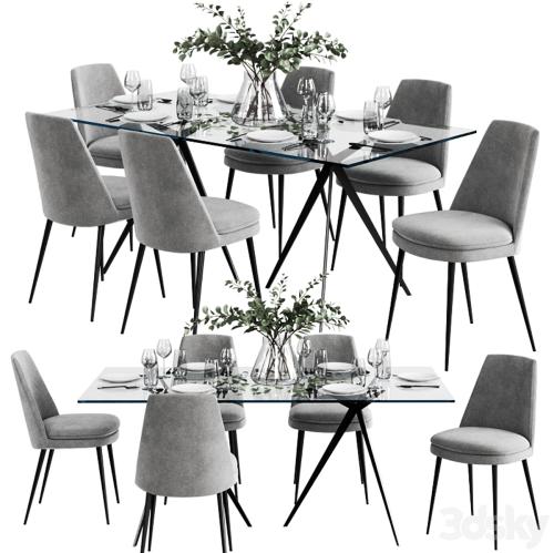 West Elm Dinning Set 6