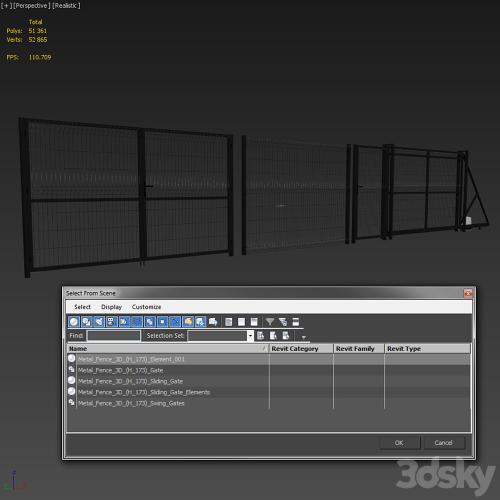 Metal Fence 3D (H-173)