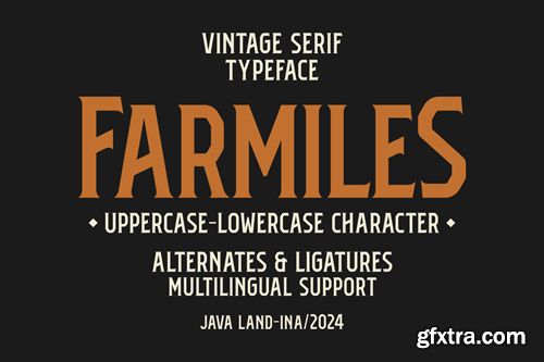 HF Farmiles Vintage Serif Typeface QUQZGU8