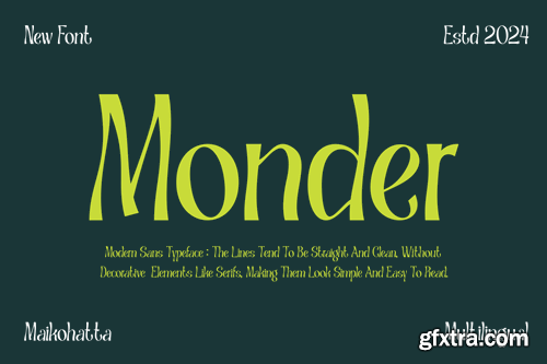 Monder - Modern Sans Serif Typeface NK2WYVH