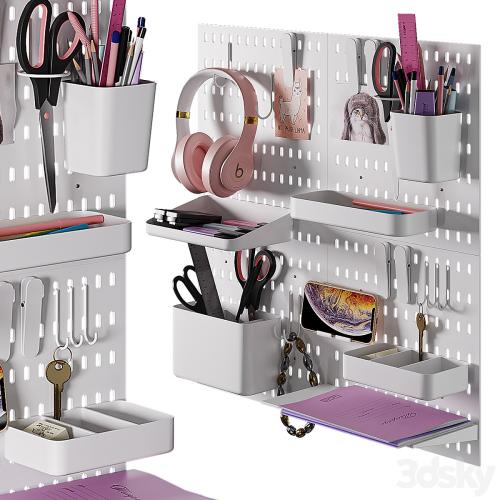 Wall stationery organizer