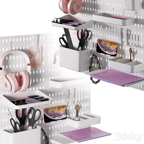 Wall stationery organizer