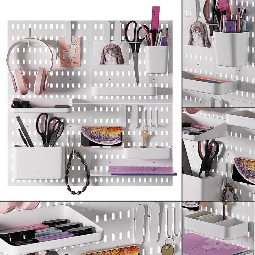 Wall stationery organizer