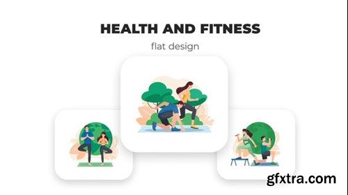 Videohive Health and Fitness - Flat Design 54160011