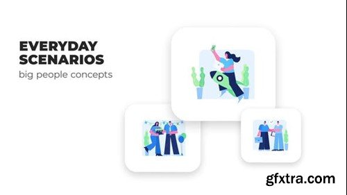 Videohive Everyday Scenarios - Big People Concepts 54160784