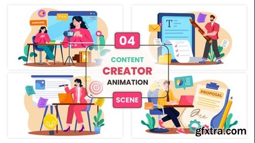 Videohive Content Creator Animation Scene 54128539