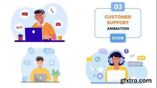 Videohive Customer Support Animation Scene 54128610