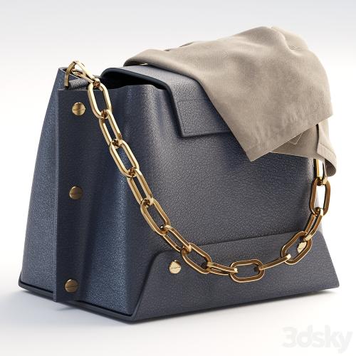 YUZEFI BLUE NAVY DELILA MINI BAG