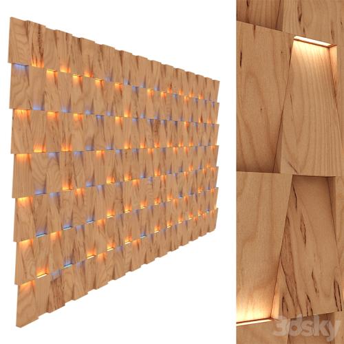 modern 3D wall panel with lighting variation