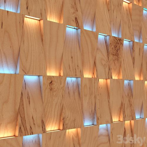 modern 3D wall panel with lighting variation