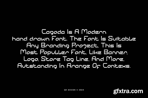 Cagoda - Futuristic & Minimal Font GUNS37N