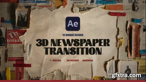 Videohive 3D Newspaper Transition 54080110