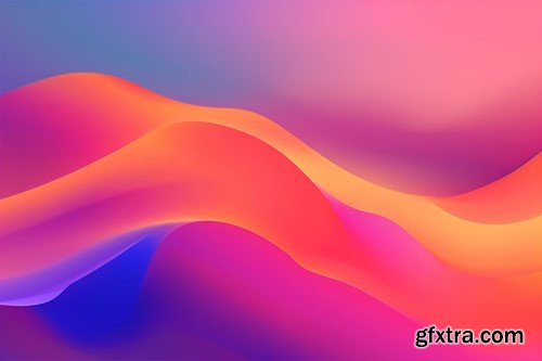 Vibrant Gradient Wave Backgrounds MZB8Y93