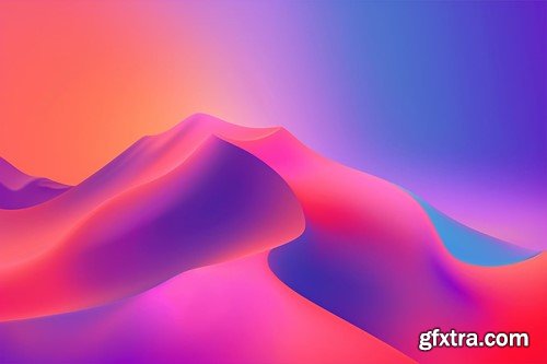 Vibrant Gradient Wave Backgrounds MZB8Y93