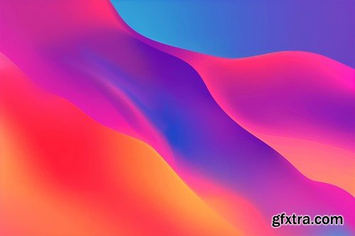 Vibrant Gradient Wave Backgrounds MZB8Y93