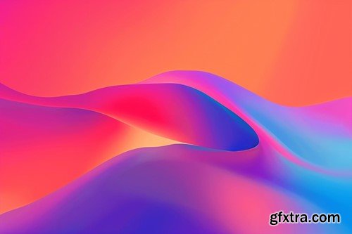 Vibrant Gradient Wave Backgrounds MZB8Y93