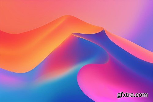 Vibrant Gradient Wave Backgrounds MZB8Y93