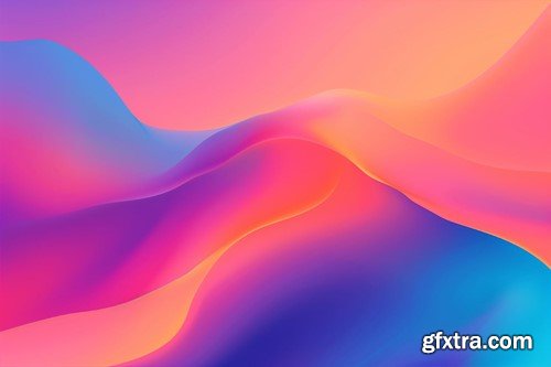 Vibrant Gradient Wave Backgrounds MZB8Y93