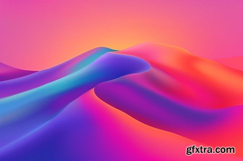 Vibrant Gradient Wave Backgrounds MZB8Y93