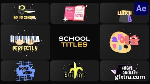 Videohive Sticker School Titles for After Effects 54100306