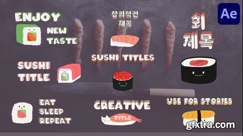 Videohive Cartoon Sushi Titles for After Effects 54135347