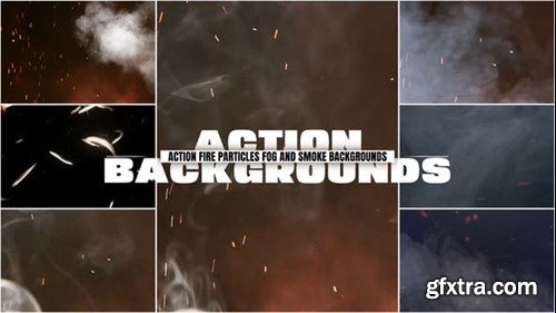 Videohive Action Fire Particles Fog and Smoke Backgrounds 54102739