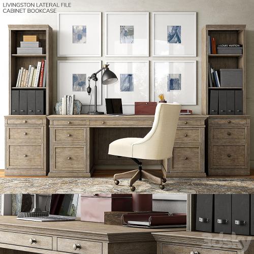 Pottery barn LIVINGSTON LATERAL FILE CABINET BOOKCASE