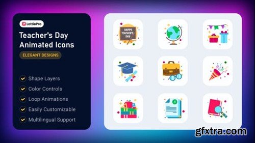 Videohive Teacher's Day Animated Icons 54123141