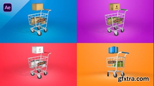 Videohive Shopping Cart with Boxes 54117713