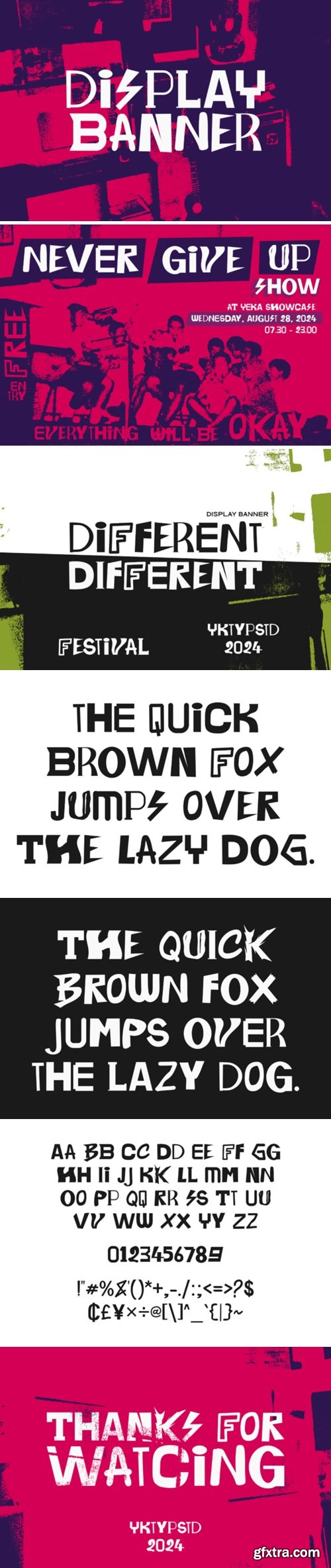 Display Banner Font