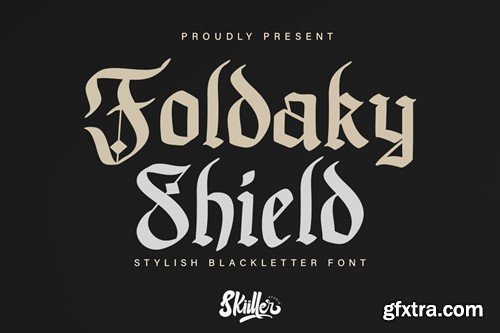 Foldaky Shield - Blackletter Font ZDZ6Y4L