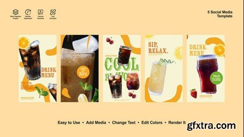 Videohive Drink Menu Instagram Stories 54193669