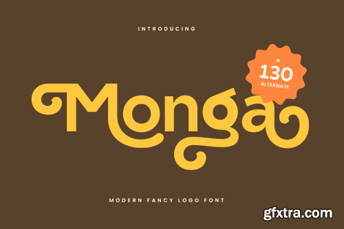 Monga - Modern Fancy Logo Font DEBGNAQ