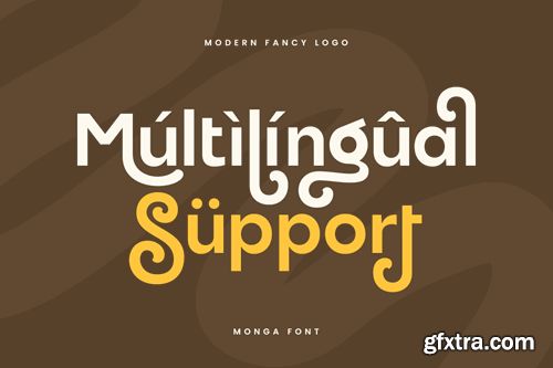 Monga - Modern Fancy Logo Font DEBGNAQ