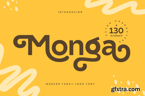 Monga - Modern Fancy Logo Font DEBGNAQ