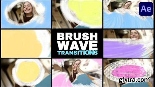 Videohive Brush Wave Transitions for After Effects 54134359