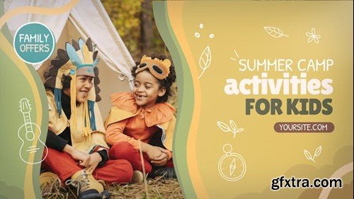 Videohive 4K Kids And Teens Adventure And Hike Summer Camp Opener 54125559