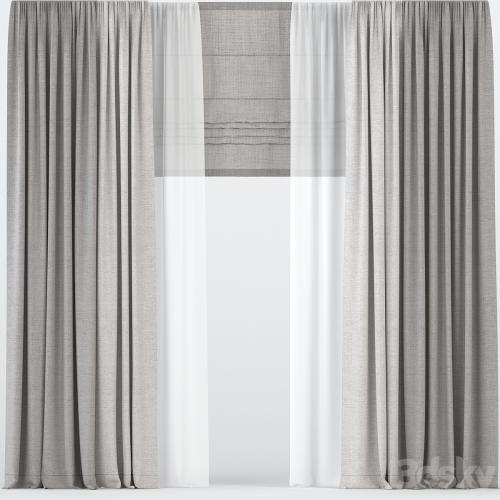 Curtains with tulle.